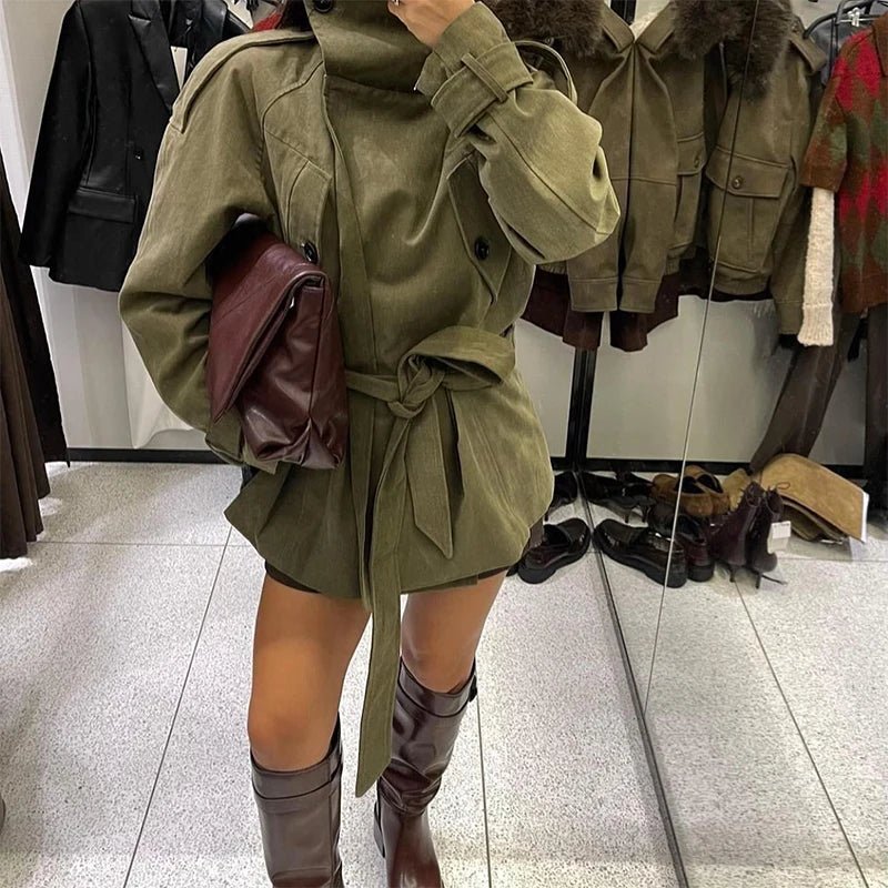 Faelan - Women's Trench Coat with Tie Belt - photo 6