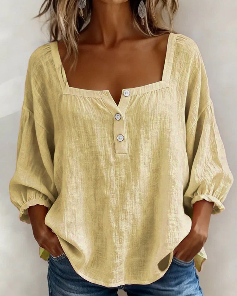 Felicity - Women's Ruffle Sleeve Square Neck Top - photo 13