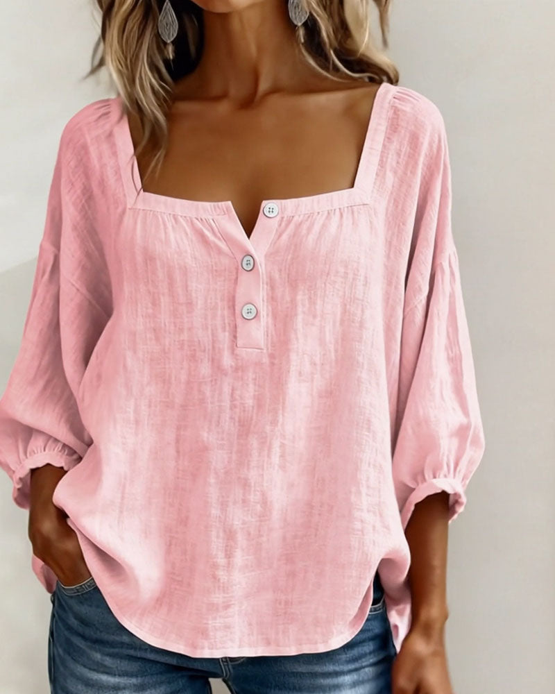 Felicity - Women's Ruffle Sleeve Square Neck Top - photo 3