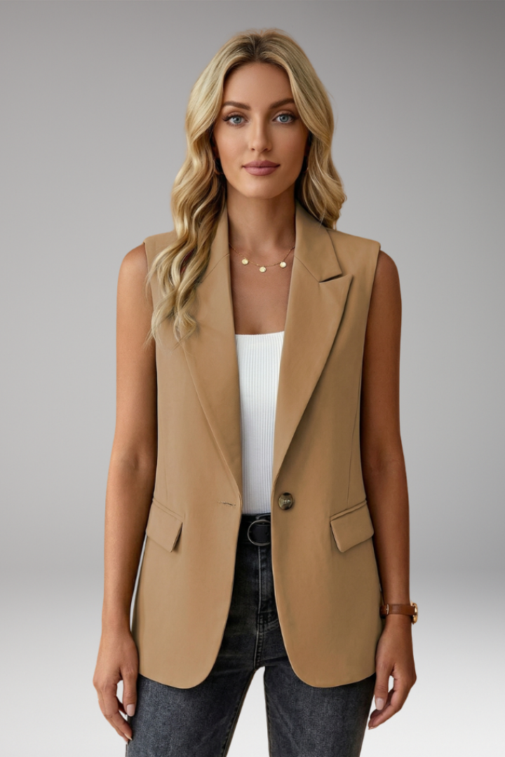 Fern - Women's Sleeveless Notch Collar Blazer - photo 7