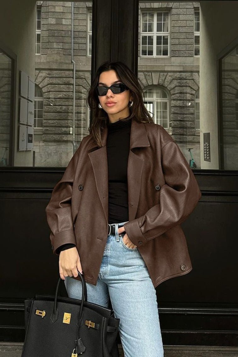 Flora - Women's Relaxed Coat with Button Front - photo 1