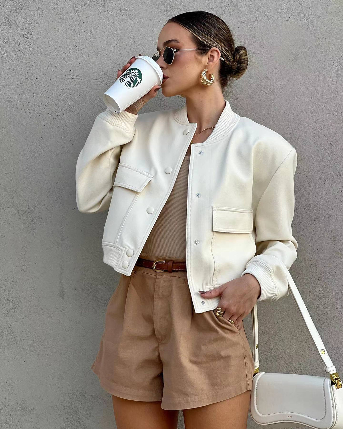 Francesca - Women's Relaxed Bomber Jacket with Zip Front - photo 11