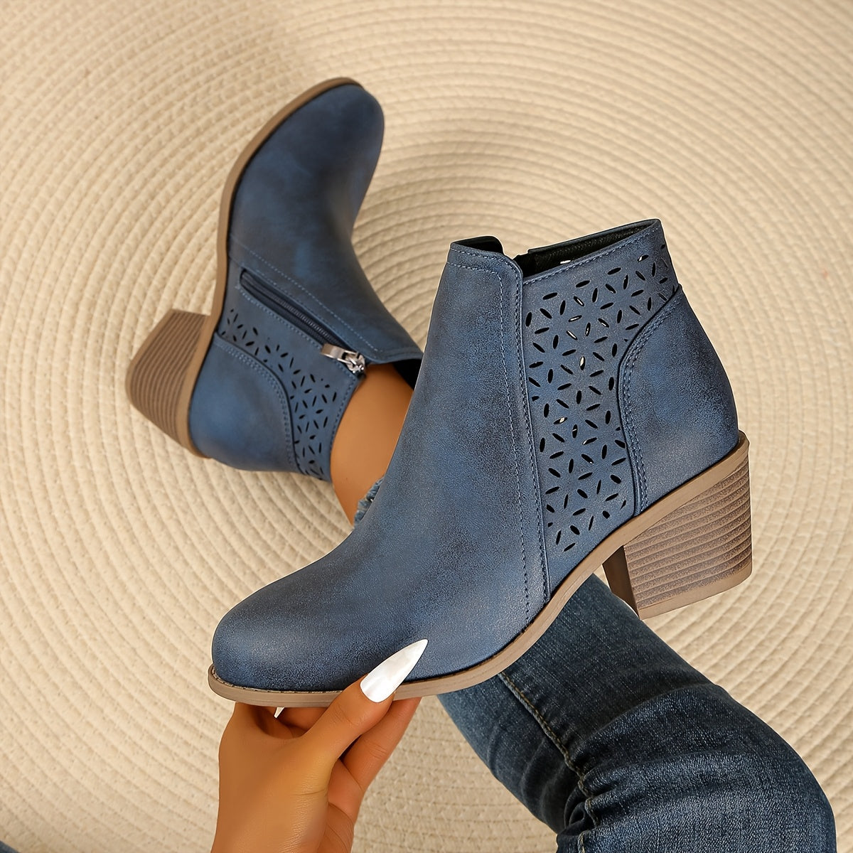 Francis - Women's Ankle Boots with Zip Front - photo 1