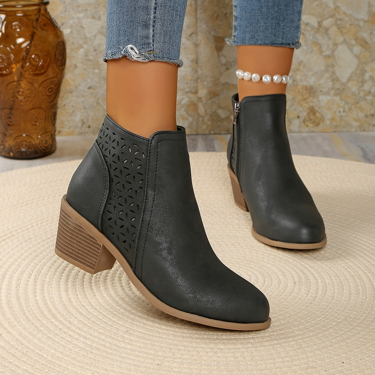 Francis - Women's Ankle Boots with Zip Front - photo 10