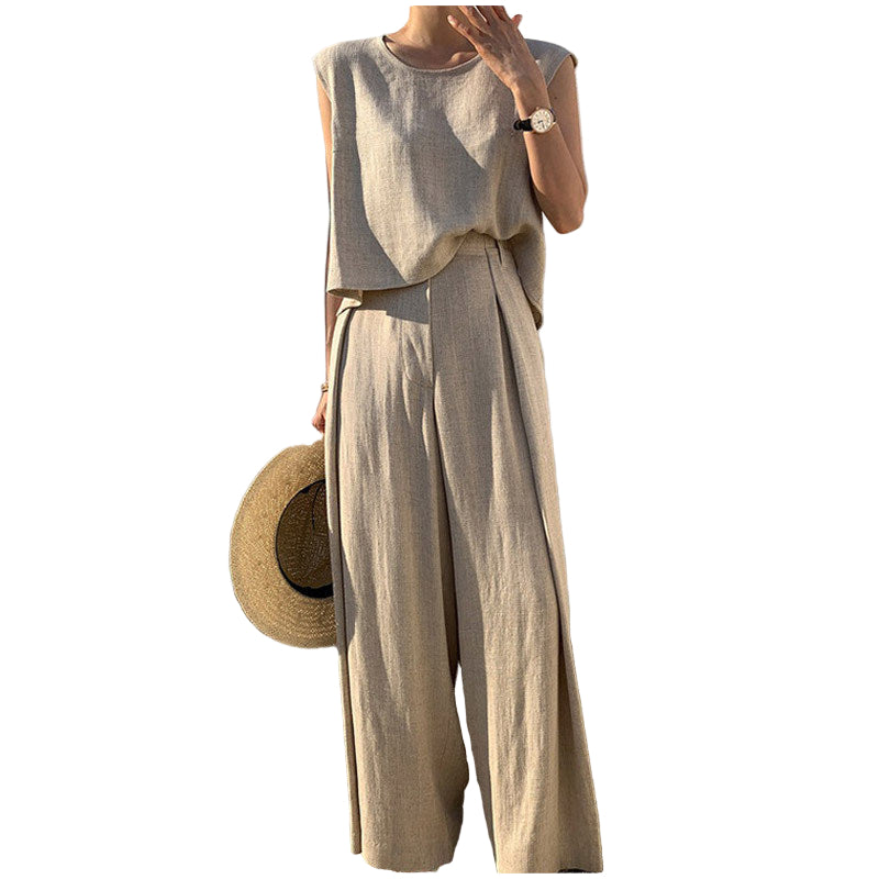 Gia - Women's Flowing Two-Piece Set with Wide Leg - photo 4