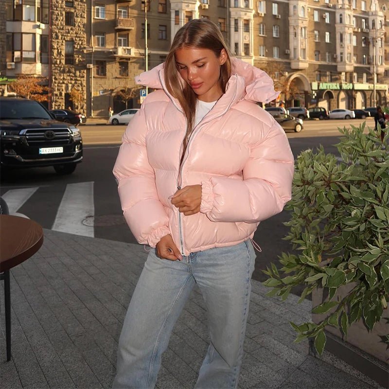 Gigi - Women's Puffer Jacket with Hood - photo 10