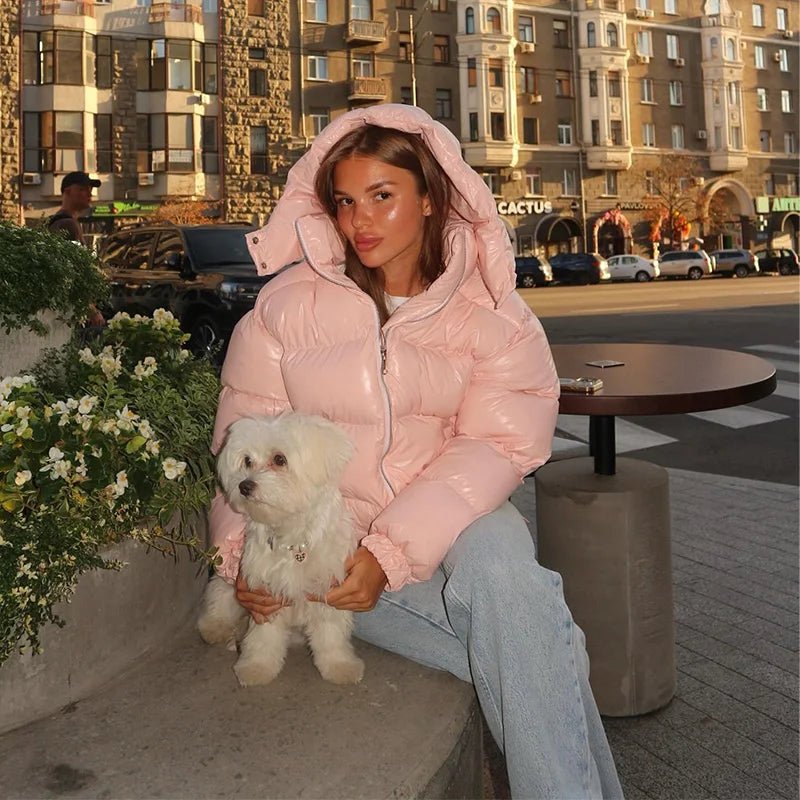 Gigi - Women's Puffer Jacket with Hood - photo 11