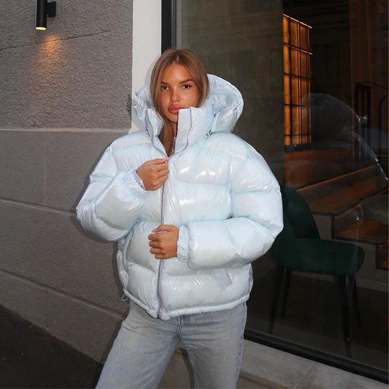 Gigi - Women's Puffer Jacket with Hood - photo 12