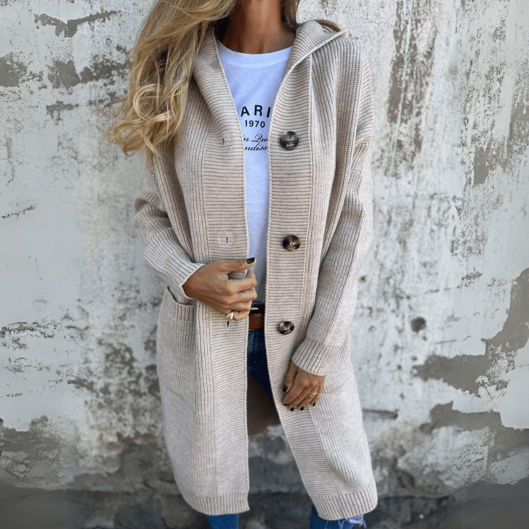 Glenys - Women's Long Button Through Knit Cardigan - photo 2