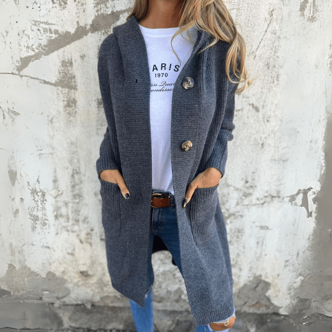 Glenys - Women's Long Button Through Knit Cardigan - photo 3