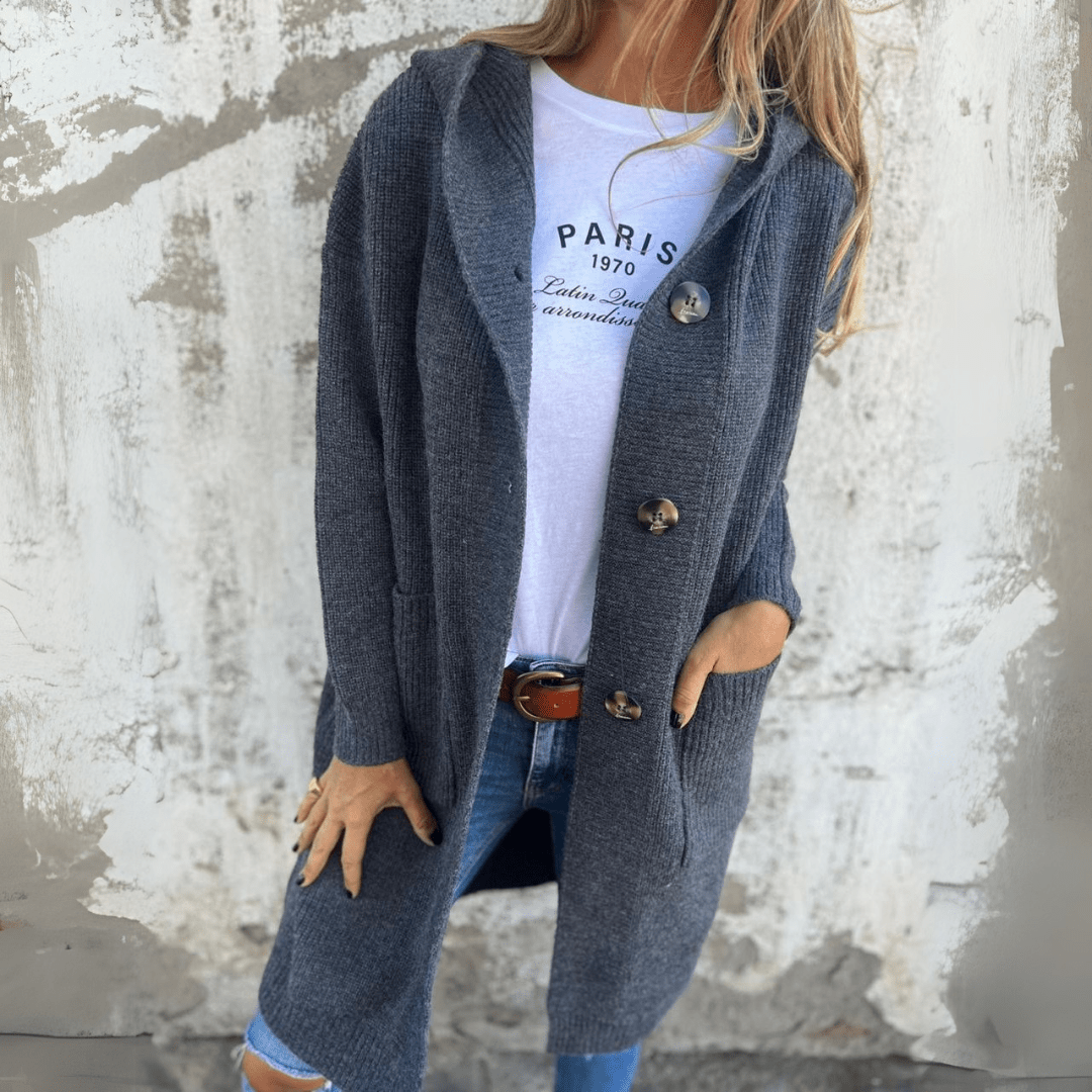 Glenys - Women's Long Button Through Knit Cardigan - photo 4