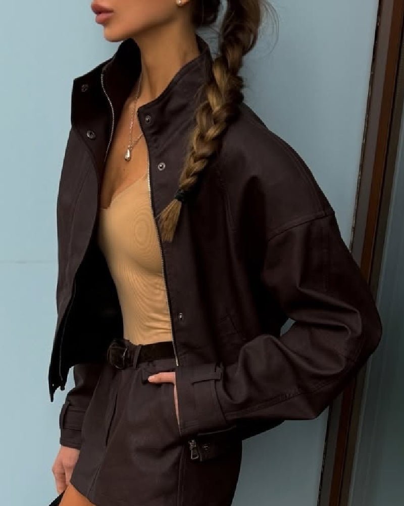 Grace - Women's Relaxed Jacket with Zip Front - photo 10