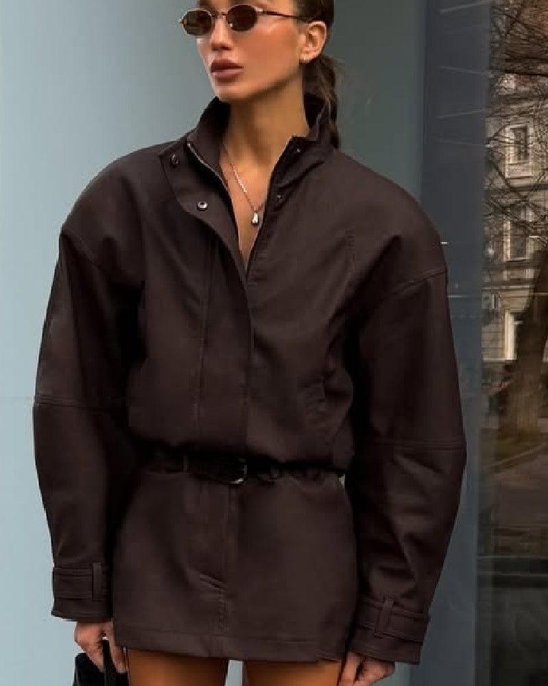 Grace - Women's Relaxed Jacket with Zip Front - photo 2