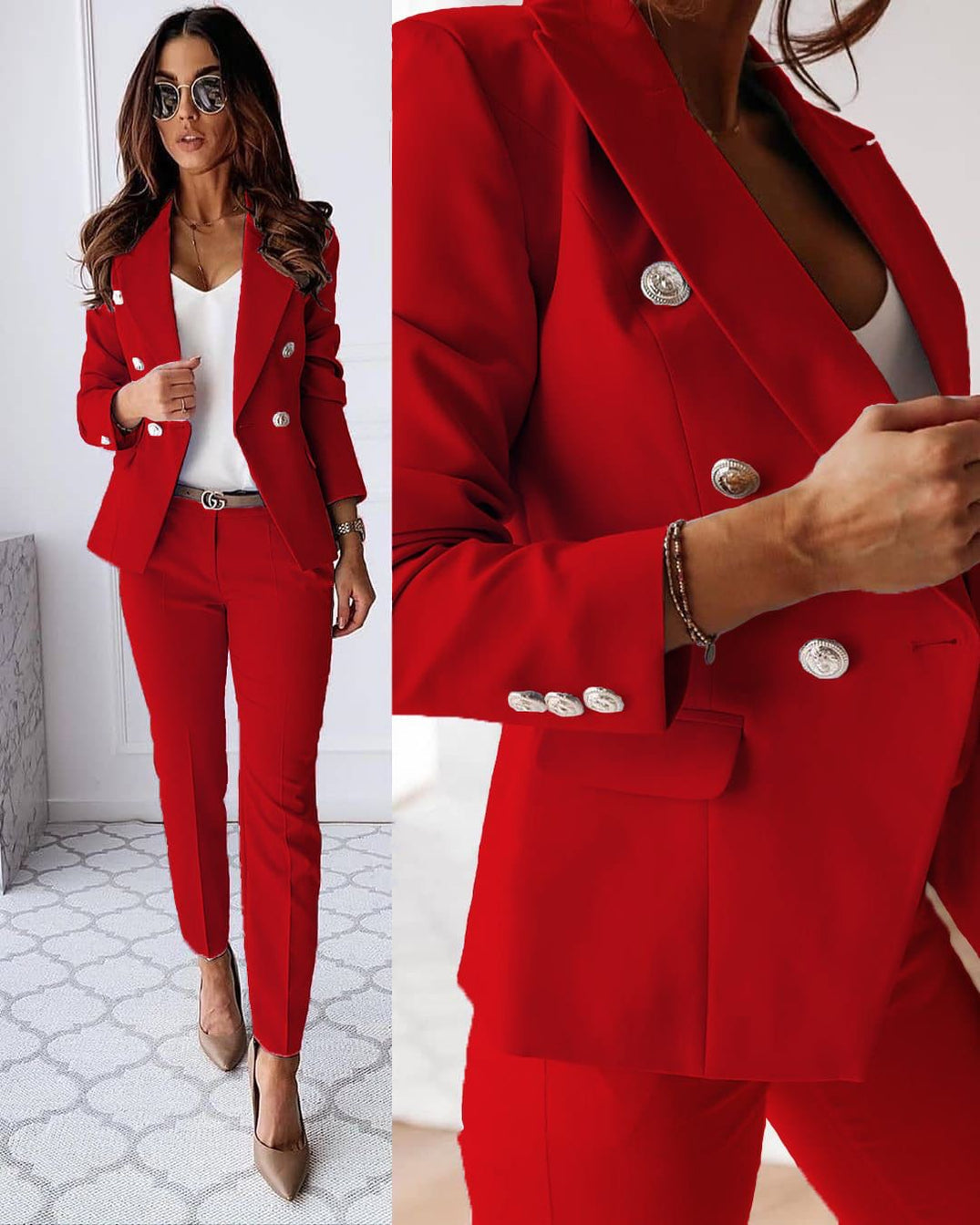 Halle - Women's Two Piece Blazer Suit - photo 2