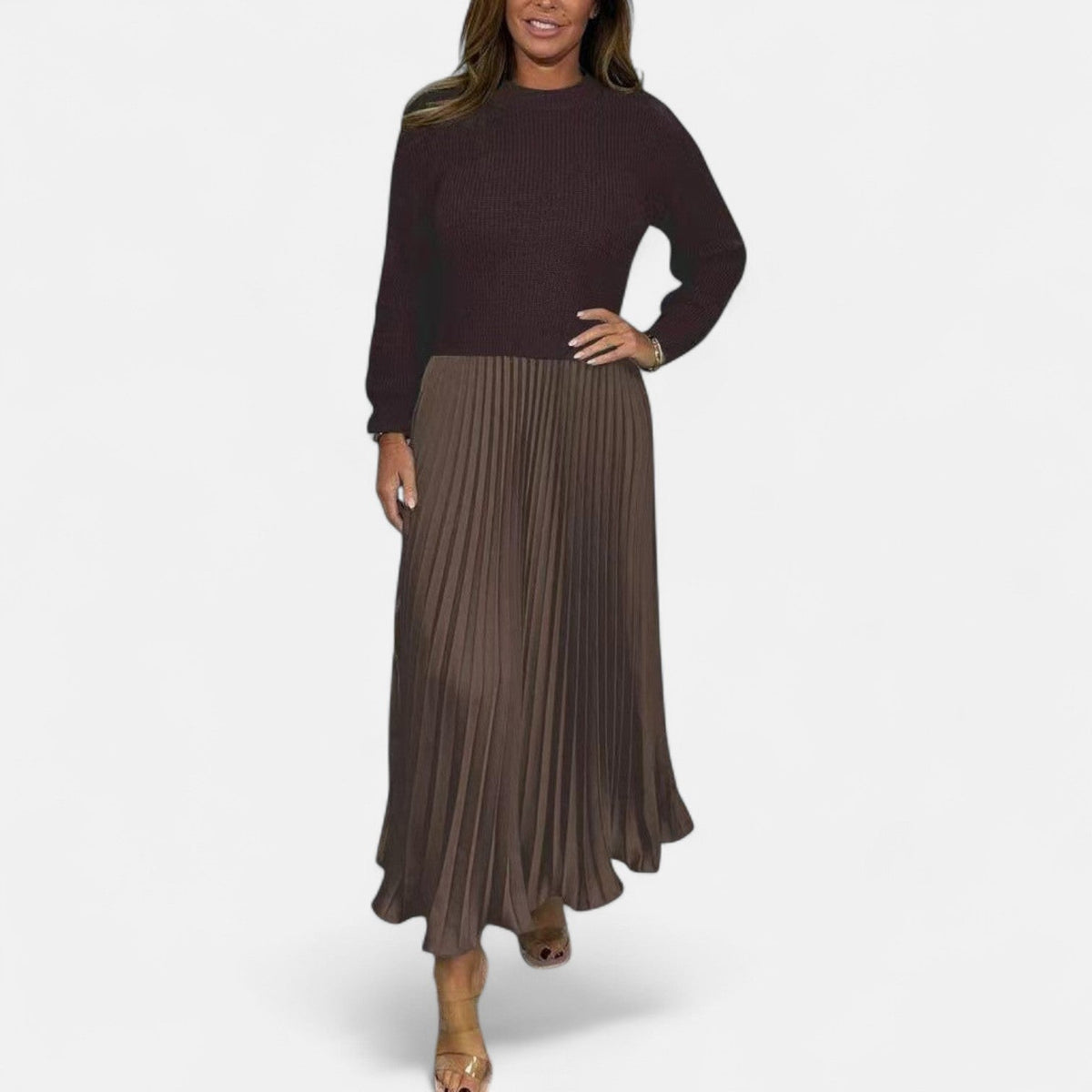 Helga - Women's Pleated Jumper Dress – view 12