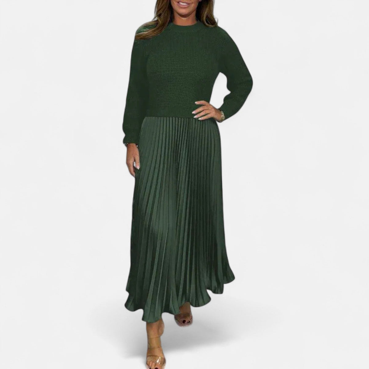 Helga - Women's Pleated Jumper Dress – view 7