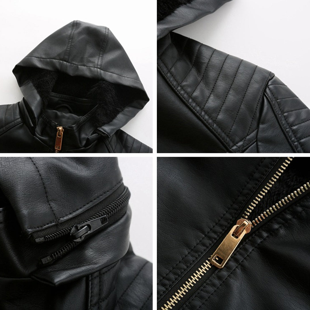 Henrietta - Women's Zip-Up Leather-Look Jacket - photo 2