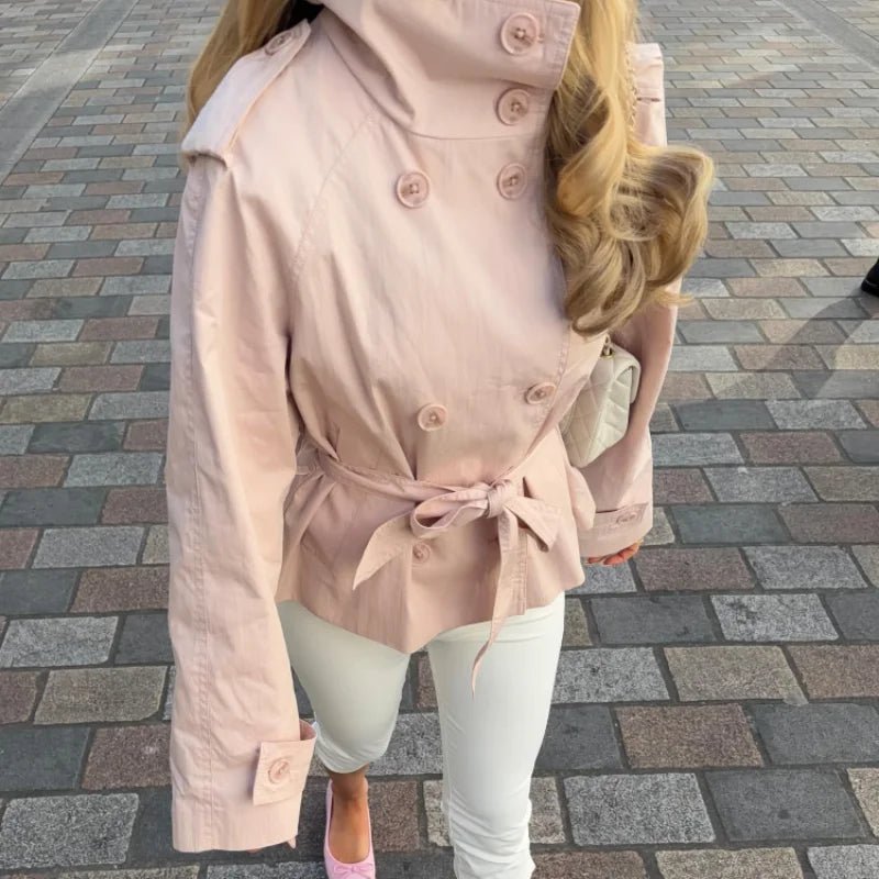 Hessa - Women's Relaxed Trench Coat with Button Front - photo 2