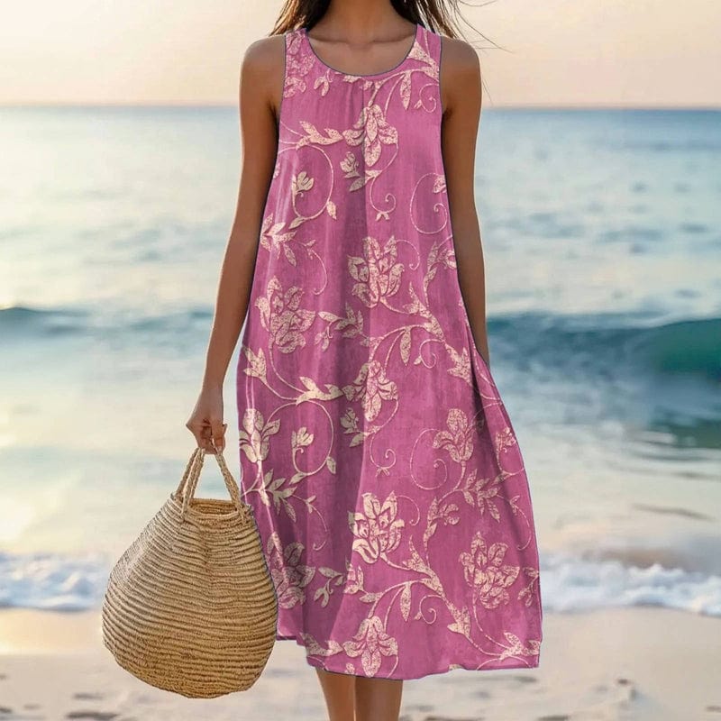 Hettie - Women's Floral Cotton Sleeveless Oversized Dress - photo 1