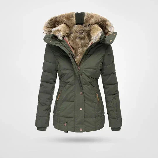 Hilda - Women's Puffer Jacket with Hood - photo 4