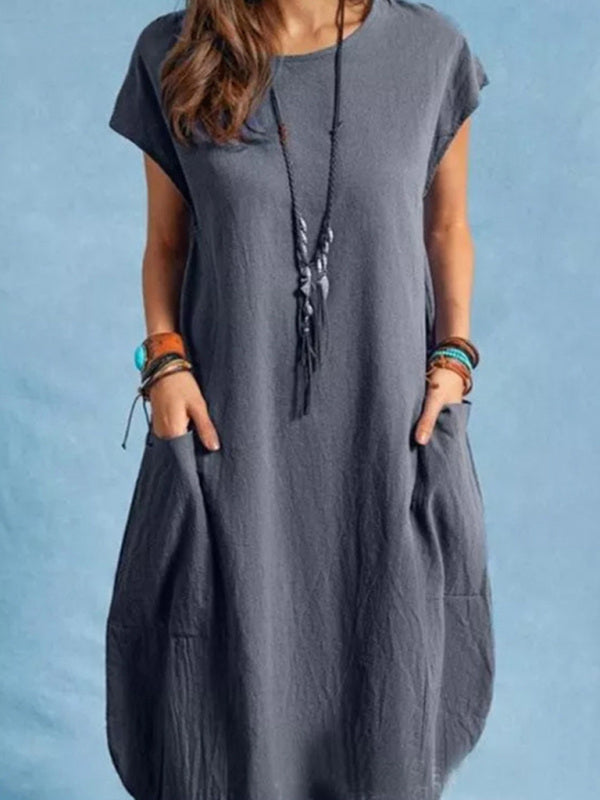 Talia - Women's Loose Casual Dress with Pockets - photo 2