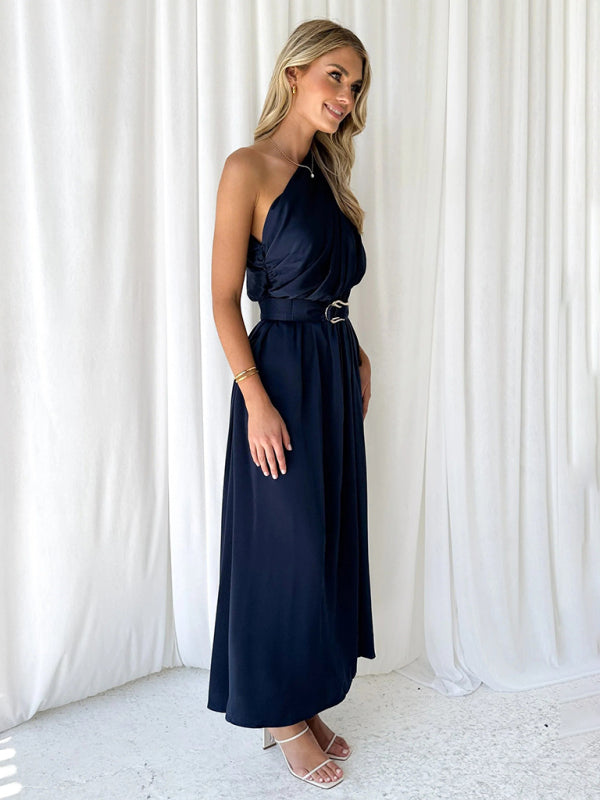 Amelie - Women's One Shoulder Maxi Dress with Slim Waist and Backless Design - photo 15