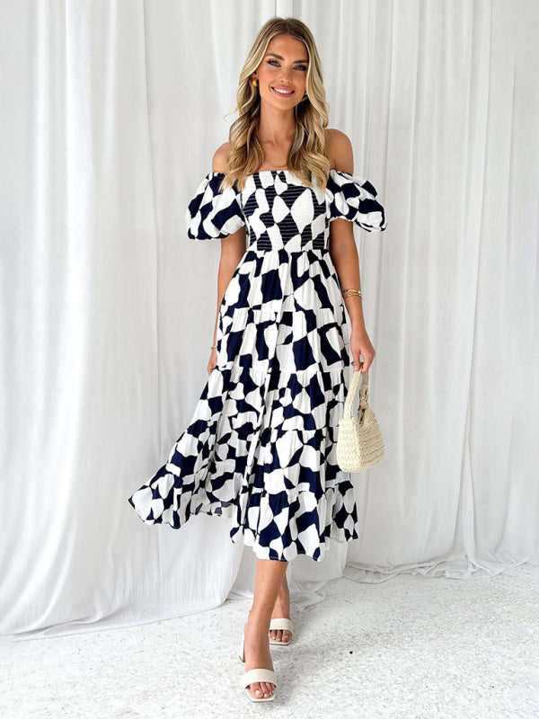 Abby - Women's Off-Shoulder Maxi Dress with Smocked Bodice and Floral Print - photo 17