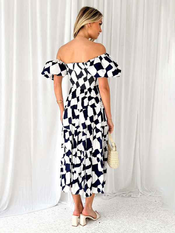 Abby - Women's Off-Shoulder Maxi Dress with Smocked Bodice and Floral Print - photo 19