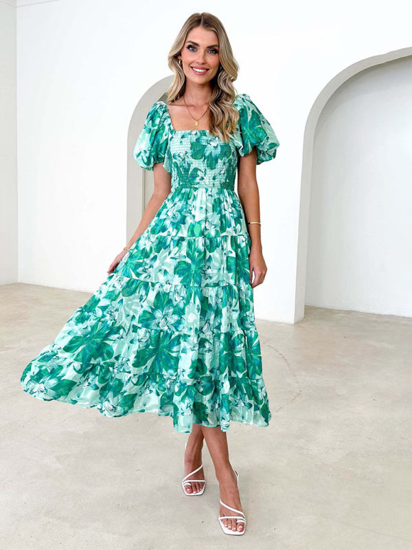 Abby - Women's Off-Shoulder Maxi Dress with Smocked Bodice and Floral Print - photo 26