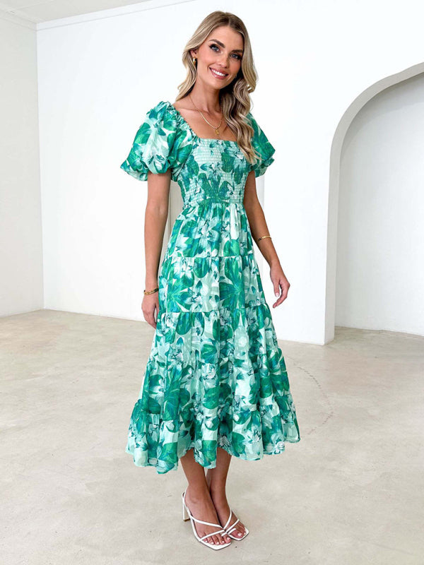 Abby - Women's Off-Shoulder Maxi Dress with Smocked Bodice and Floral Print - photo 27