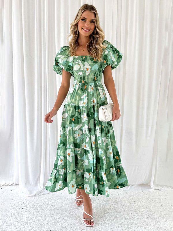 Abby - Women's Off-Shoulder Maxi Dress with Smocked Bodice and Floral Print - photo 24