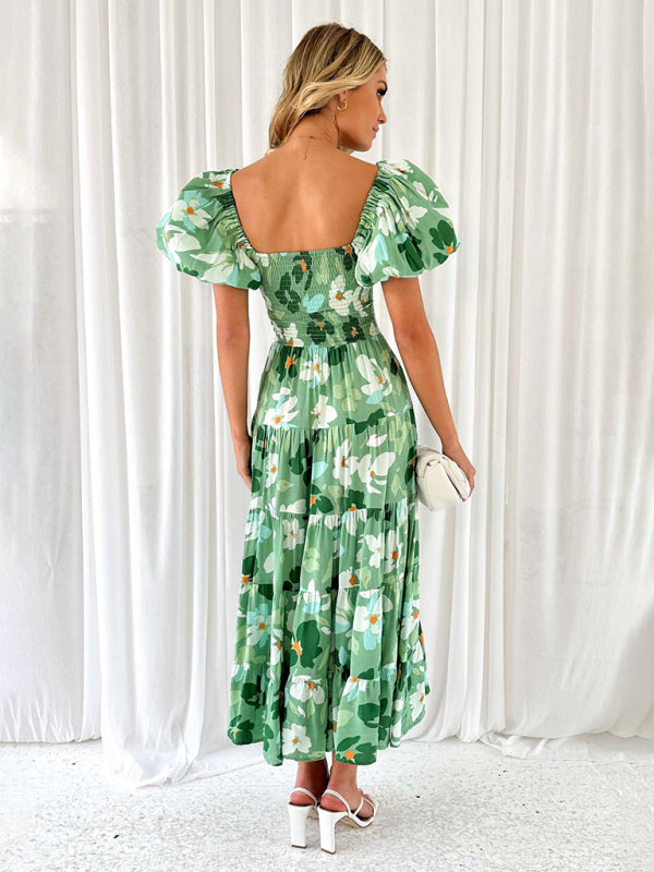 Abby - Women's Off-Shoulder Maxi Dress with Smocked Bodice and Floral Print - photo 20