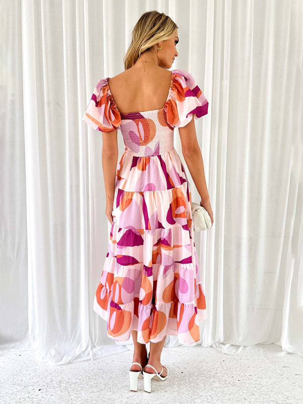 Abby - Women's Off-Shoulder Maxi Dress with Smocked Bodice and Floral Print - photo 9