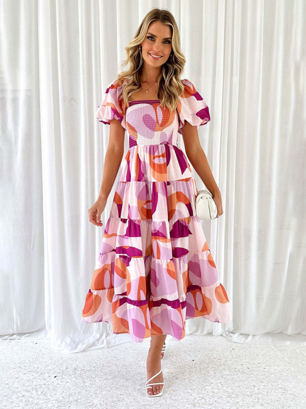 Abby - Women's Off-Shoulder Maxi Dress with Smocked Bodice and Floral Print - photo 23