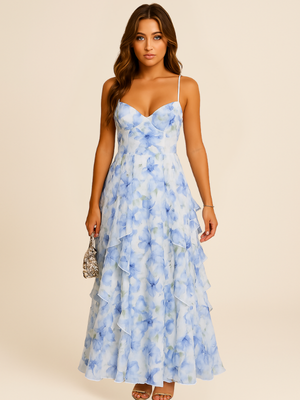Indigo - Women's Ruffled Floral Dress - photo 1