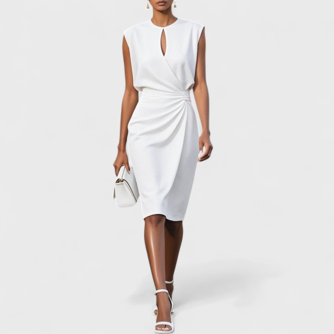 Iria - Women's Sleeveless Midi Dress with Keyhole Neckline - photo 10