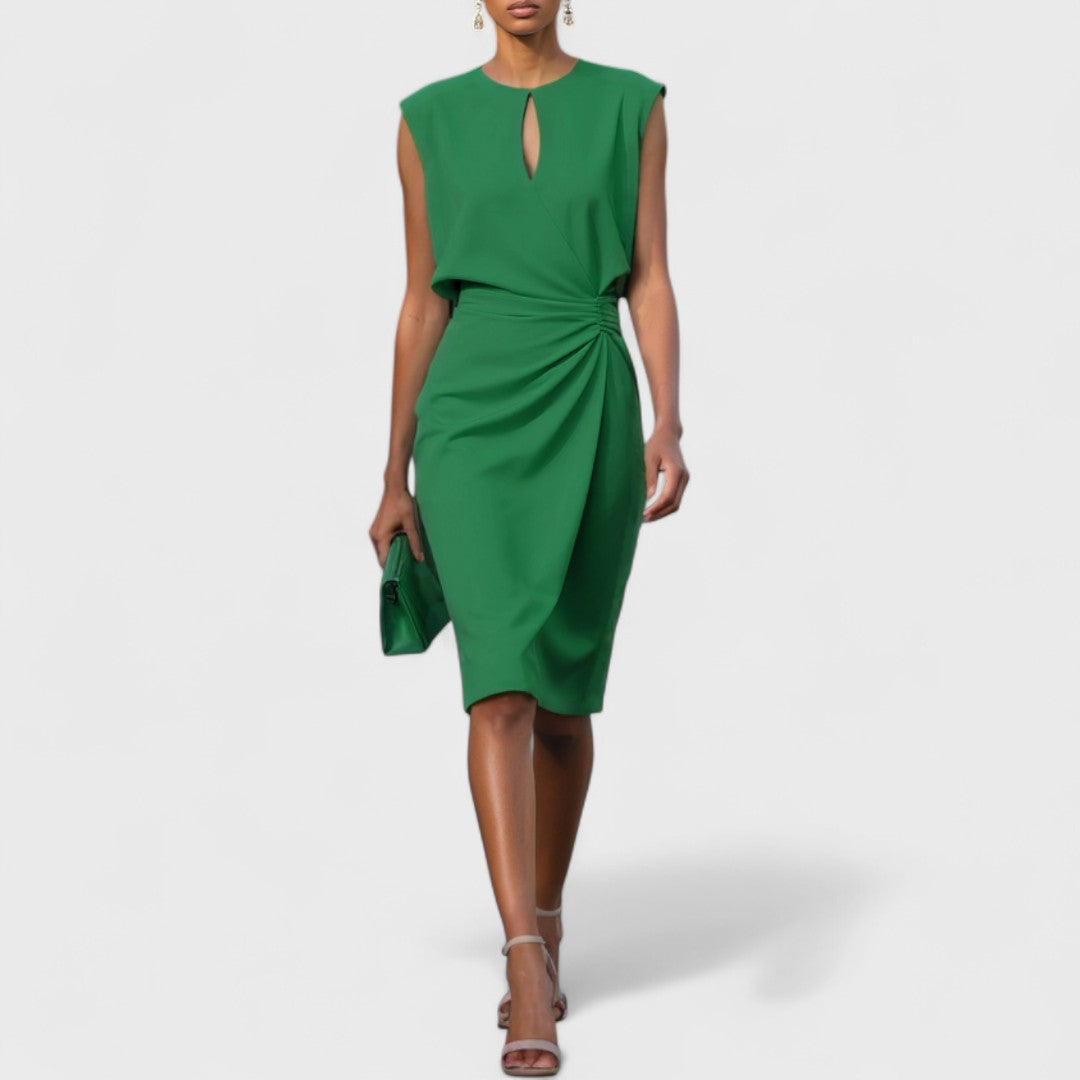 Iria - Women's Sleeveless Midi Dress with Keyhole Neckline - photo 12