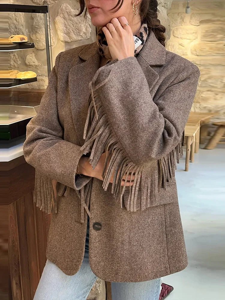 Jacinda - Women's Relaxed Coat with Button Front - photo 3