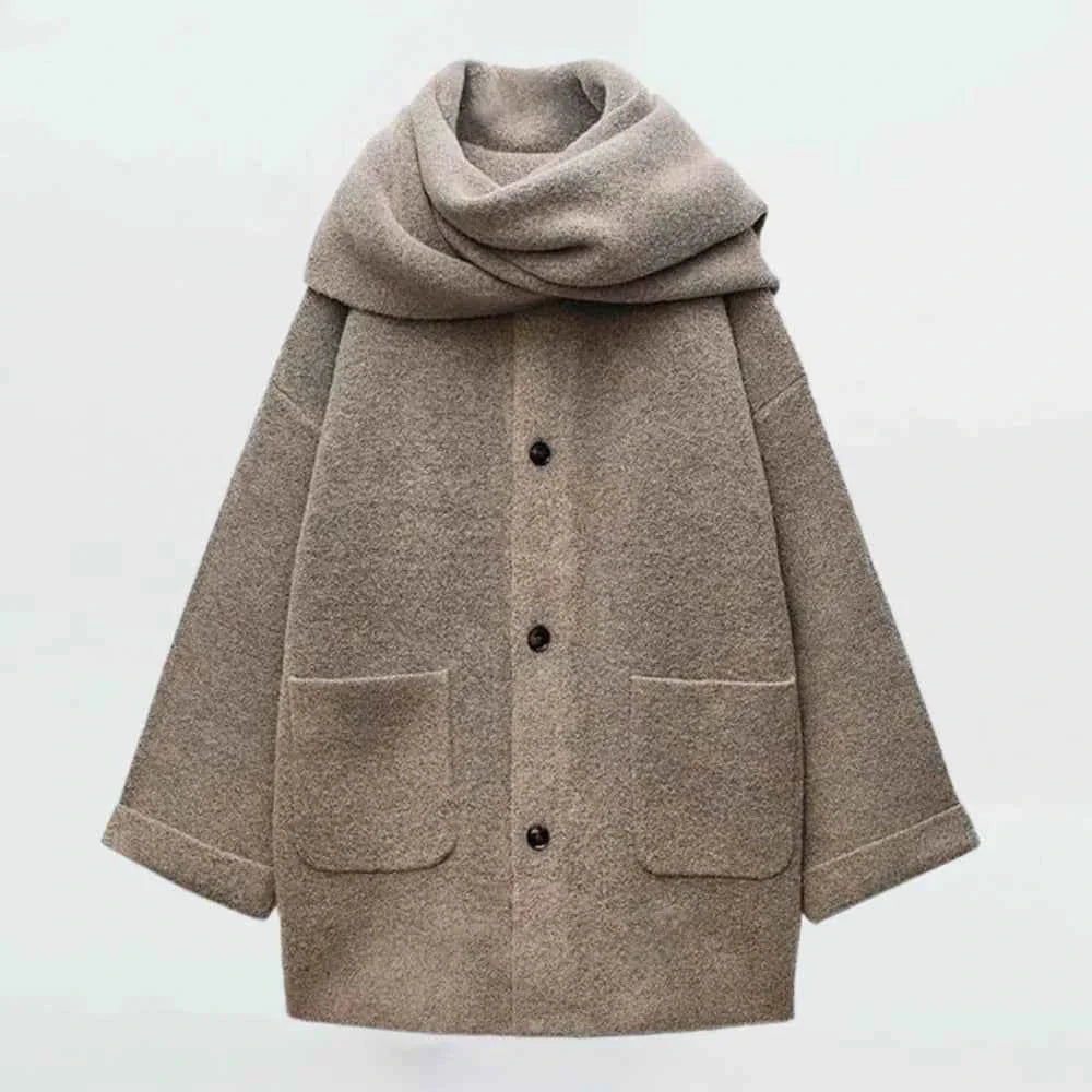 Janet - Women's Relaxed Jacket in Knit with Button Front - photo 3