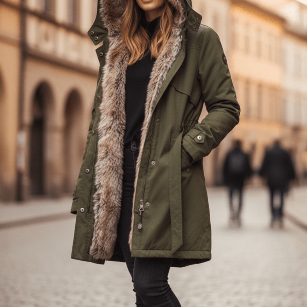 Jenifer - Women's Winter Parka with Faux Fur Lining - photo 2
