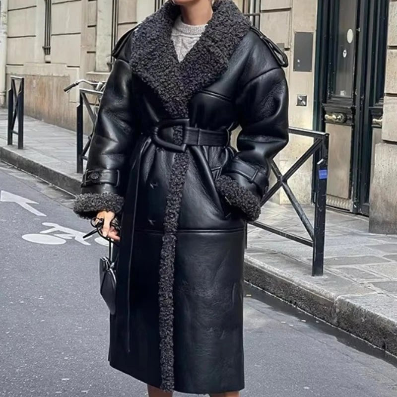 Jessie - Women's Relaxed Coat with Tie Belt - photo 1