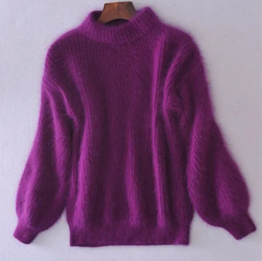 Joan - Women's High Collar Soft Knit Sweater - photo 5