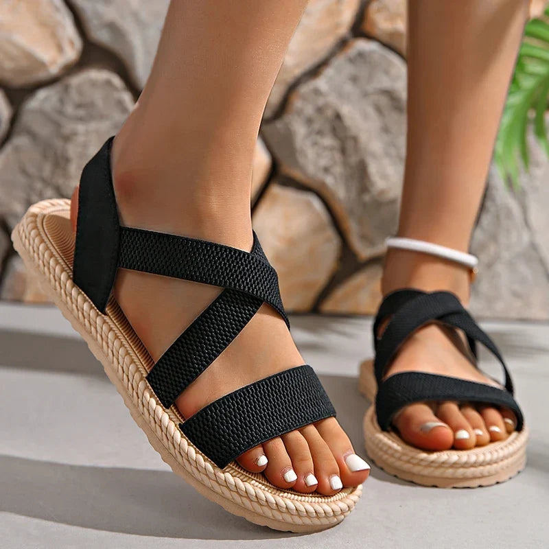 Jorie - Women's Criss-Cross Open Toe Sandals - photo 4