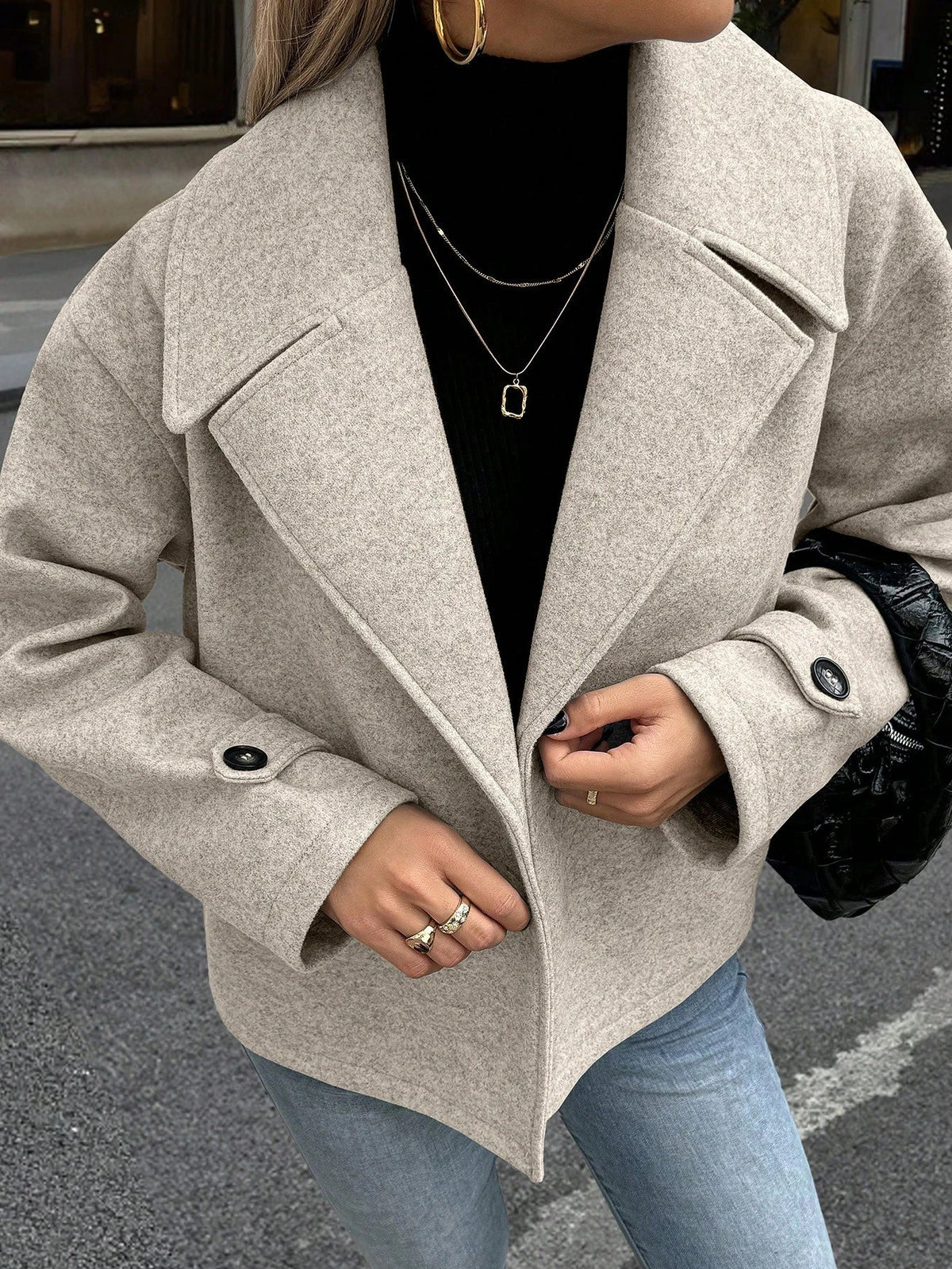Josie - Women's Relaxed Coat with Ruching - photo 5
