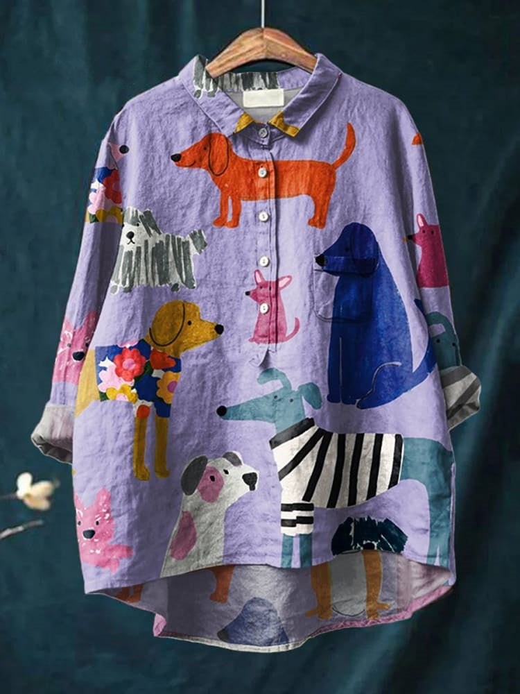 Madison - Women's Playful Print Blouse (Plus Size Available)