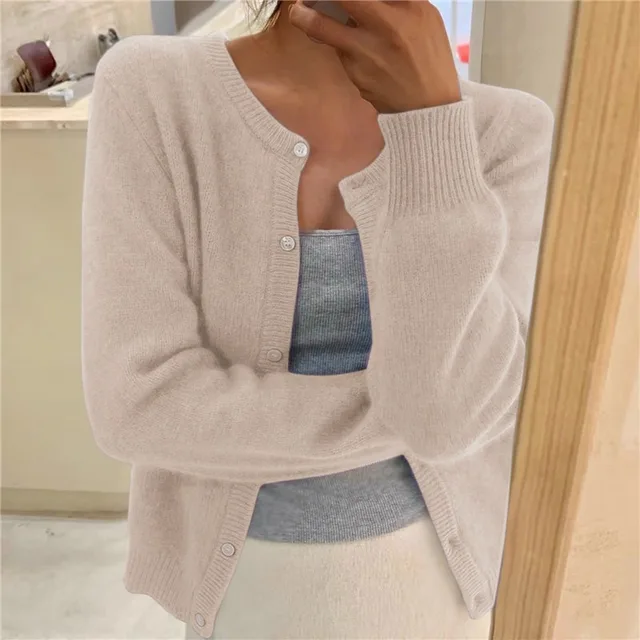 Judith - Women's Cropped Knit Cardigan - photo 3