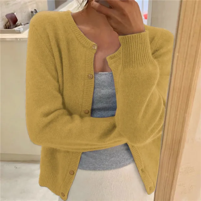 Judith - Women's Cropped Knit Cardigan - photo 6
