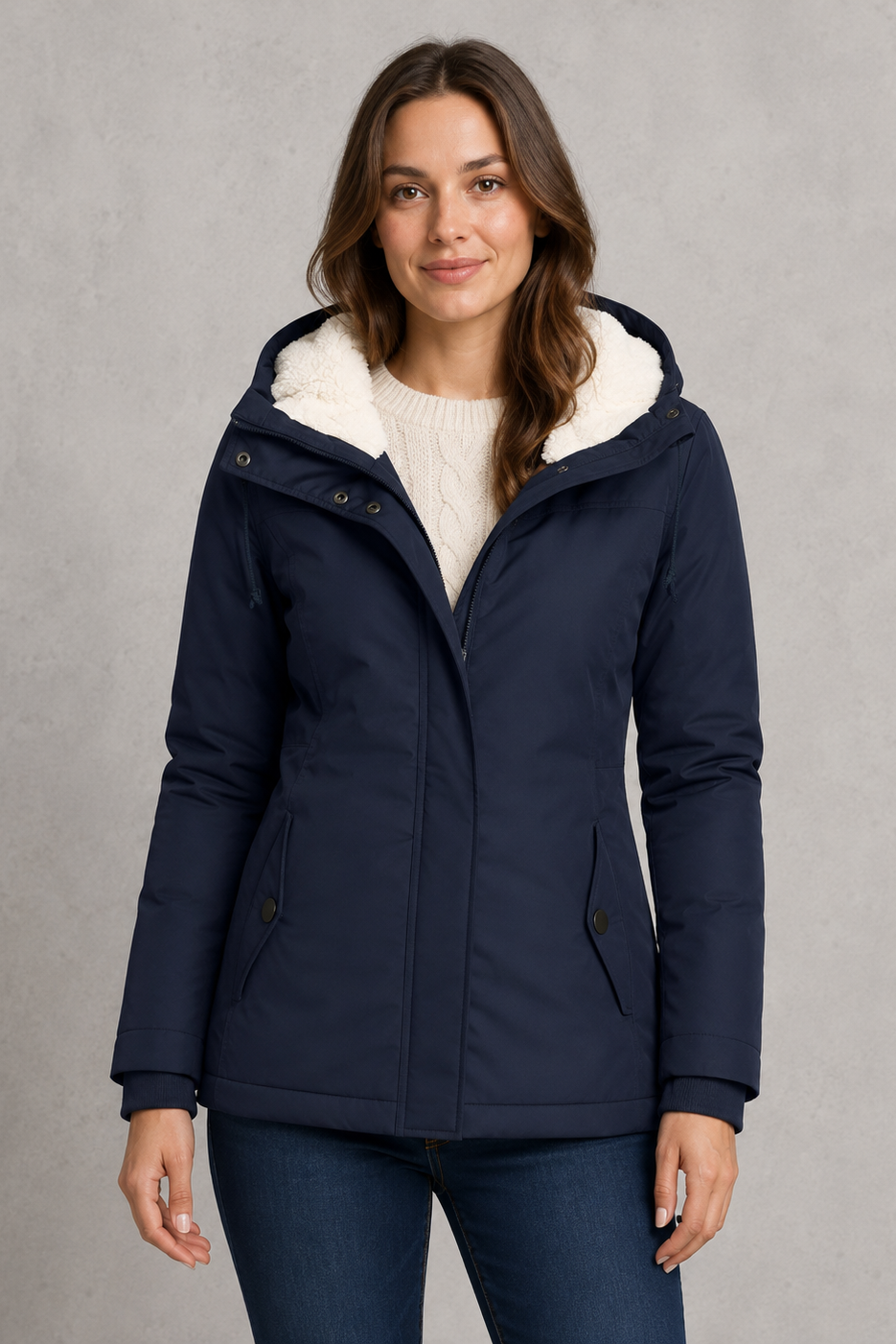 Judy - Women's Longline Coat with Hood - photo 1