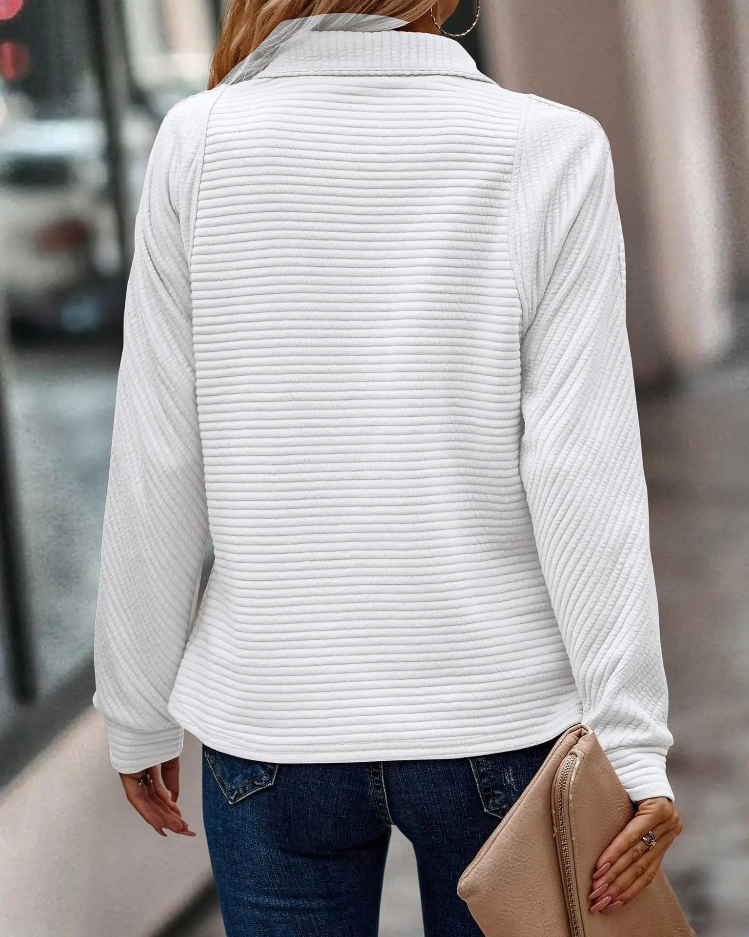 June - Women's Zip Collar Knit Sweater - photo 11