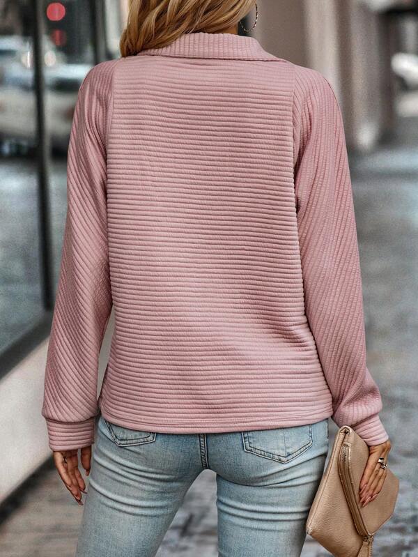 June - Women's Zip Collar Knit Sweater - photo 4